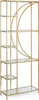 Bücherregal Elenor 66x25,5x176cm Stahlgestell Gold mit 6 Produktbild-Vorschau 1