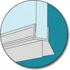 A close-up illustration of a shower door seal. Produktbild-Vorschau