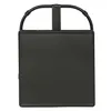 A black multifunctional table, likely a laptop or sofa table, shown from the front. Voir les images du produit