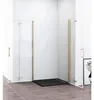 AICA Eckeinstieg 90x80x195cm 6mm ESG NANO Gold Falttür Produktbild-Vorschau 4
