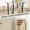 HOMCOM 4er Set Esszimmerhocker Stapelhocker Hocker mit Produktbild-Vorschau 4