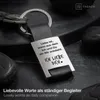 "Liebe ist..." Rectangle-Schlüsselanhänger mit Gravur aus Produktbild-Vorschau 3