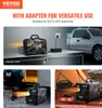 Collage showing a diesel heater in different usage scenarios: plugged into a garage outlet, powered by a vehicle, and used with an energy storage power supply. Náhled obrázku produktu