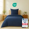 Komfortec Premium Bettwäsche 155x220 cm Bettbezug + 80x80 Produktbild-Vorschau 1