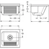 KWC, lavabo mural SIRIUS, en acier inoxydable V2A, Voir les images du produit 2