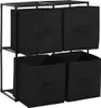 "im  " Lagerschrank mit 4 Stoffkörben Schwarz 63×30×71 cm Produktbild-Vorschau 4