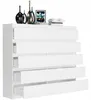 Komoda 140 cm 10 zásuvek skříňka FRAMIRE R-140-S10 bílá Náhled obrázku produktu 5