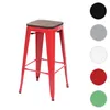 Tabouret de bar HWC-A73 avec assise en bois, chaise de bar, Voir les images du produit 5