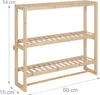 Relaxdays Wandregal Bad, HxBxT: 54 x 60 x 15 cm, Bambus, Produktbild-Vorschau 4