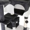 A close-up view of a multi-level cat tree with scratching posts and platforms. Náhled obrázku produktu