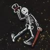 Aufnäher - Skelett mit Zylinder und Stock - Patch Produktbild-Vorschau 4
