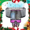 A hand holding a vacuum cleaner with a Christmas-themed border. Produktbild-Vorschau