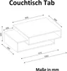 Couchtisch Weiß-Walnuss Tab "" Produktbild-Vorschau 7