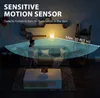 A person walking in a dimly lit living room, with a motion sensor light illuminating the area. Produktbild-Vorschau