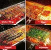 Großer Edelstahl Grillguthalter Grillkorb Faltbar Tragbark Produktbild-Vorschau 12