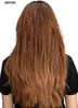 A person's back with long, brown, wavy hair. Náhled obrázku produktu