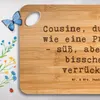 Mr. & Mrs. Panda Holzbrettchen Spruch Cousine Praline - Produktbild-Vorschau 3