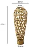 WOHNLING Bodenvase Aluminium 85cm Gold Design Blumenvase Produktbild-Vorschau 4