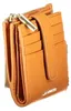 Elegante Damen-Geldbörse Orange Metallic mit Karten- und Produktbild-Vorschau 3