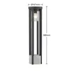 Lucande Wegeleuchte Overa, grau, Metall, 68 cm, IP44, E27 Produktbild-Vorschau 7