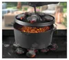 Grillmeister Dutch Oven Gusseisen Topf 4.2L 4-teilig Grill Produktbild-Vorschau 7
