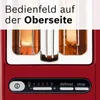 A close-up view of the control panel and toasting slots of a red Bosch toaster. Produktbild-Vorschau