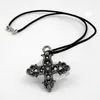Kette 33x33mm Zinn-Anhänger Kreuz filigran 45cm silbrig Produktbild-Vorschau 2