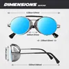 CGID Sonnenbrille Herren Retro Steampunk Polarisiert Runde Produktbild-Vorschau 5
