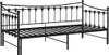 A black metal daybed on a white background. Produktbild-Vorschau