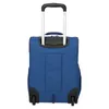 The back view of a blue rolling suitcase. Produktbild-Vorschau