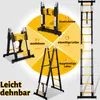 Hebitod Teleskopleiter schwarz Aluminium Klappbar Produktbild-Vorschau 4