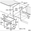 Diagram showing installation dimensions for a built-in oven. Produktbild-Vorschau