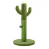 A green cactus-shaped cat scratching post with a dangling ball toy, set against a white background. Produktbild-Vorschau