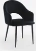 Chaise avec accoudoirs moderne en velours pour la salle à Voir les images du produit 8