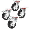 Sada transportních koleček Wiltec 100 mm 2x otočné kolečko Náhled obrázku produktu 1
