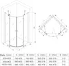 doporro Viertelkreisdusche Duschkabine 90x90x190cm Produktbild-Vorschau 8