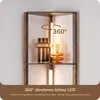 Lampa stojąca EDISHINE z 4 drewnianymi półkami, lampa Podgląd zdjęcia produktu 3