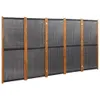 5-tlg. Raumteiler Schwarz 350x180 cm Produktbild-Vorschau 1