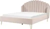 BELIANI Polsterbett Hellbeige Stoff mit Lattenrost 180 x Produktbild-Vorschau 1