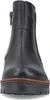 A close-up front view of a black leather ankle boot with a thick sole. Náhľad obrázku produktu