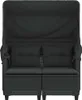 vidaXL Gartensofa 2-Sitzer mit Dach und Hockern Schwarz Produktbild-Vorschau 5
