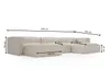 GrainGold Ecksofa U-Form Landi - Moderne Cord Ecksofa, Produktbild-Vorschau 6
