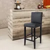 WOLTU 2er-Set Barhocker mit Lehne, Massivholz, Kunstleder, Produktbild-Vorschau 2