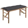 vidaXL Banc de jardin pliable avec support 118 cm bambou Voir les images du produit 8