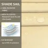 Sonnensegel Quadrat 4x4m Outdoor Anti-UV Wasserabweisend Produktbild-Vorschau 5