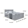 A diagram of a bed with dimensions indicated by text and lines. Produktbild-Vorschau