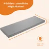 A grey cushion with dimensions indicated by text overlays. Anteprima dell’immagine prodotto