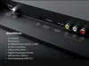 Close-up of the back panel of a television showing various connection ports and a list of connections. Produktbild-Vorschau