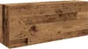 A rectangular wooden cabinet with an aged wood appearance, presented against a white background.