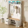Multifunktionaler Flur- & Schuhschrank mit LED-Beleuchtung, Produktbild-Vorschau 3